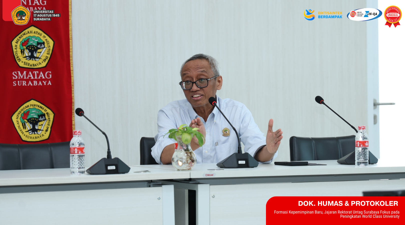 Formasi Kepemimpinan Baru, Jajaran Rektorat Untag Surabaya Fokus pada Peningkatan World Class Universitydkan standar pendidikan tinggi yang unggul dan