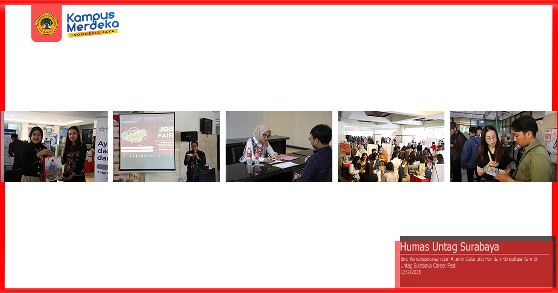 Biro Kemahasiswaan dan Alumni Bagian Pengembangan Karir dan Alumni Untag Surabaya Gelar Job Fair dan Konsultasi Karir, Ratusan Pelamar Serbu 20 Perusa