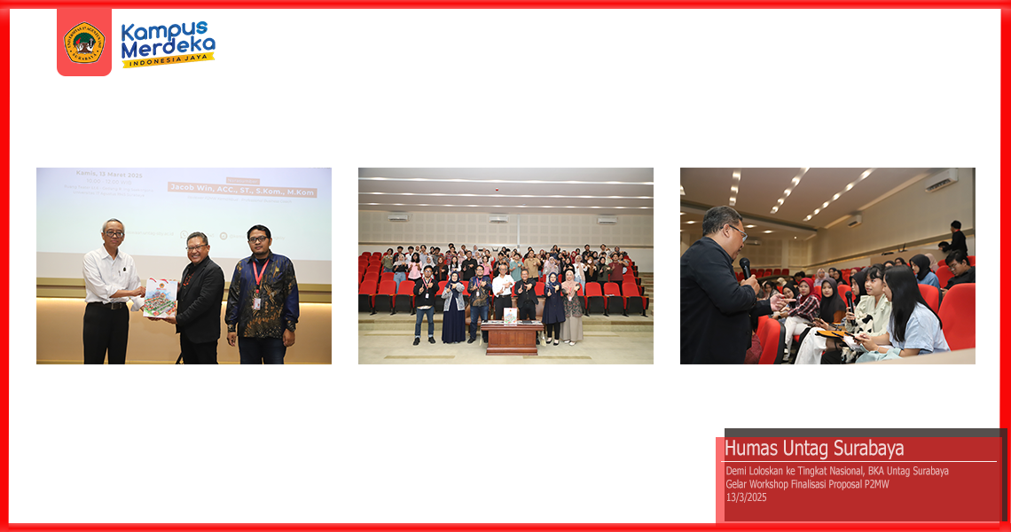 Demi Loloskan ke Tingkat Nasional, BKA Untag Surabaya Gelar Workshop Finalisasi Proposal P2MW