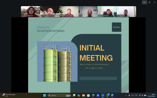 Prodi Teknik Mesin Jajaki Kerja Sama dengan EcoCrete melalui Pertemuan Daring