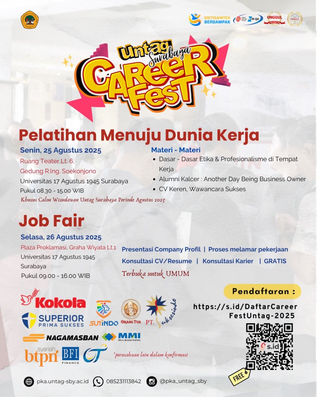 Untag Surabaya Gelar “Career Fest 2025” untuk Bekali Mahasiswa Menuju Dunia Kerja