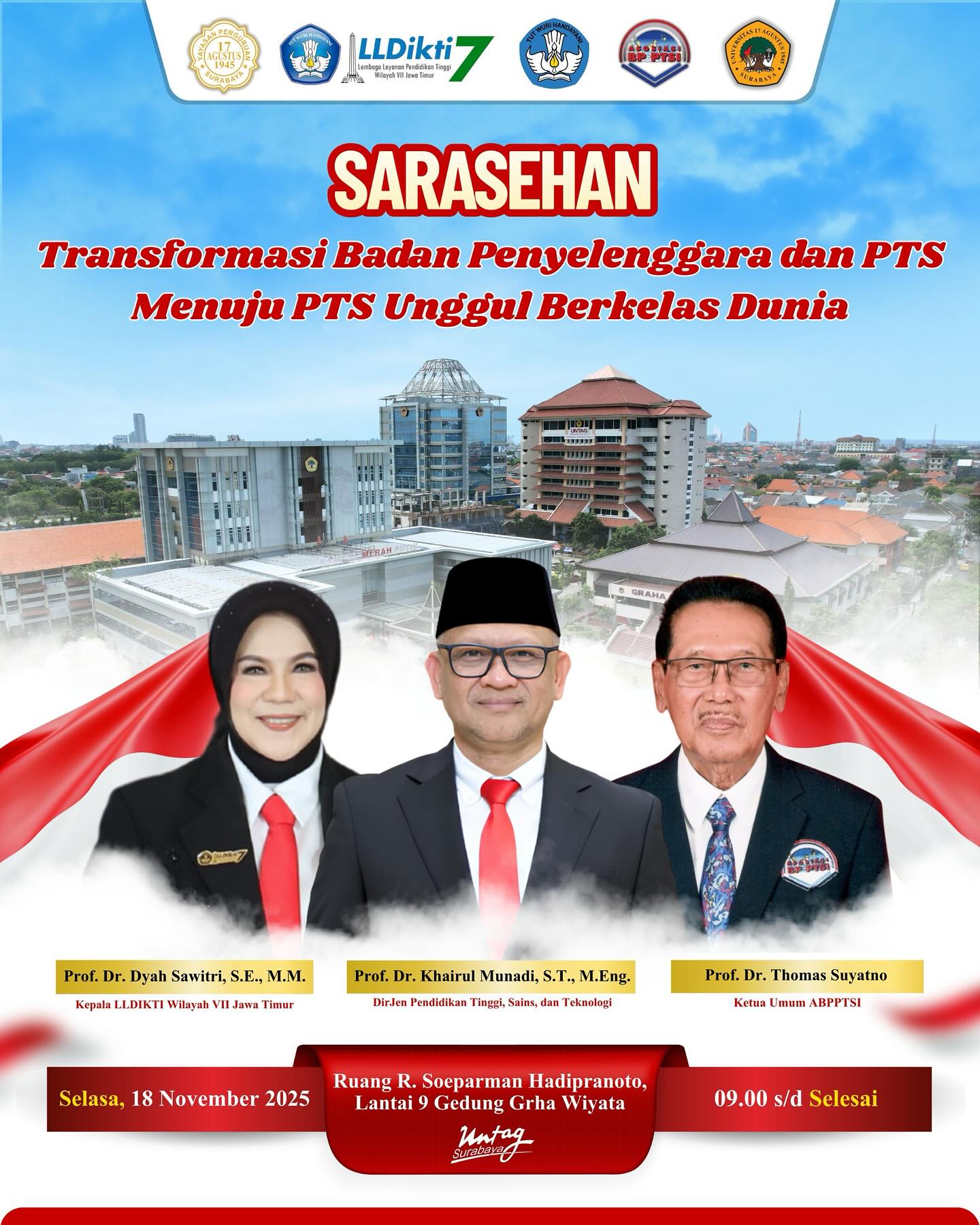 Transformasi Badan Penyelenggara dan PTS Menuju PTS Unggul Berkelas Dunia.