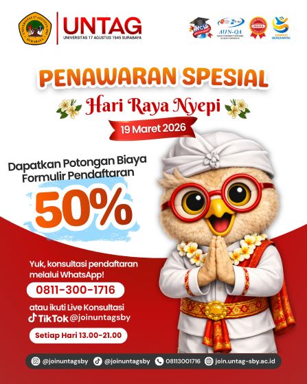 UNTAG Surabaya Tawarkan Promo Spesial Hari Raya Nyepi 2026