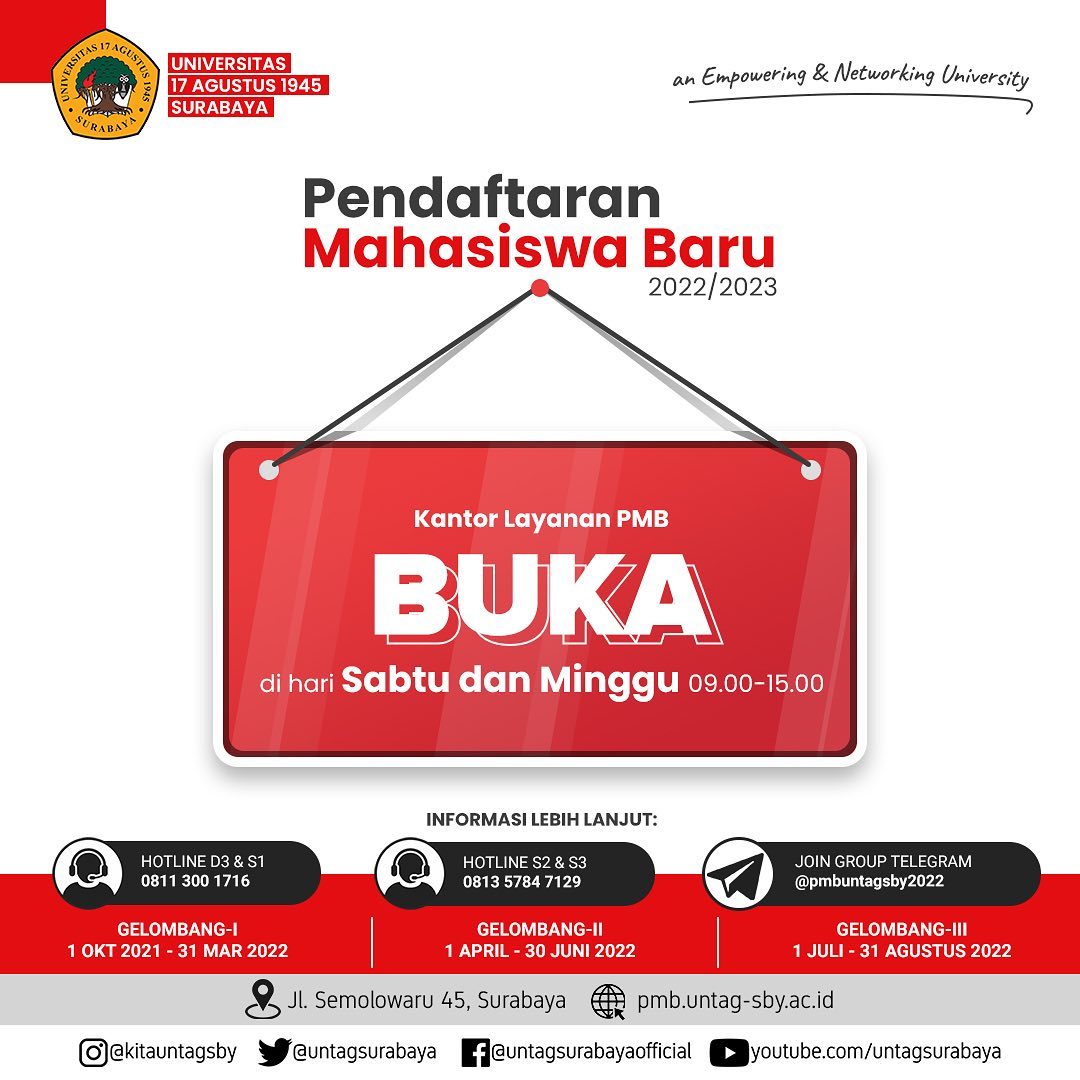 Kini layanan Kantor PMB secara offline hari Sabtu-Minggu