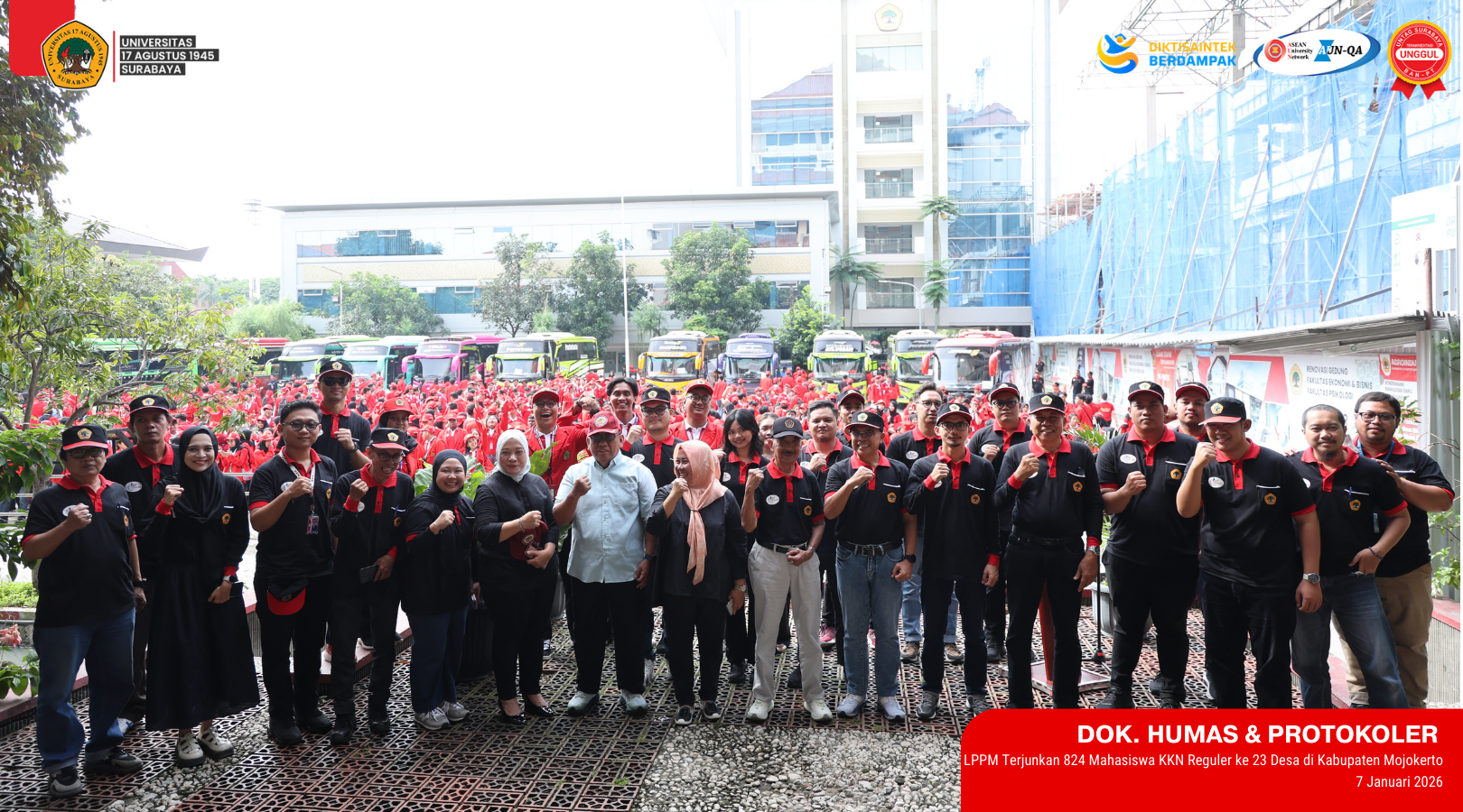 LPPM Terjunkan 824 Mahasiswa KKN Reguler ke 23 Desa di Kabupaten Mojokerto