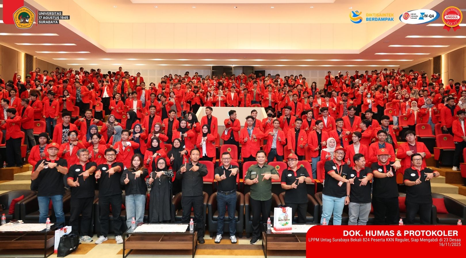 Lembaga Penelitian dan Pengabdian kepada Masyarakat (LPPM)  Untag Surabaya menyelenggarakan Pembukaan Pembekalan KKN 