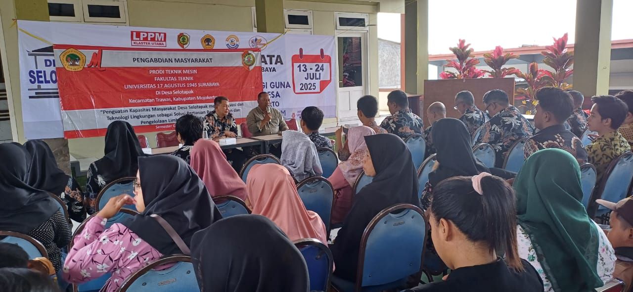 Prodi Teknik Mesin UNTAG Surabaya Laksanakan Pengabdian Masyarakat di Desa Selotapak Trawas, Fokus pada Pengolahan Sampah dan Maggot